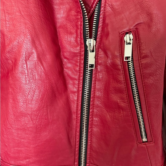 Zara Basic Women’s (Vintage) Leather Biker Jacket Size XS NWOT - Picture 4 of 8
